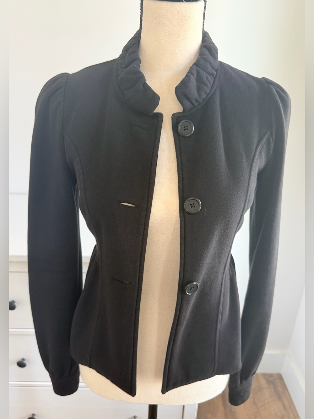 EXPRESS - Vintage Women's Black Button-Front Jacket